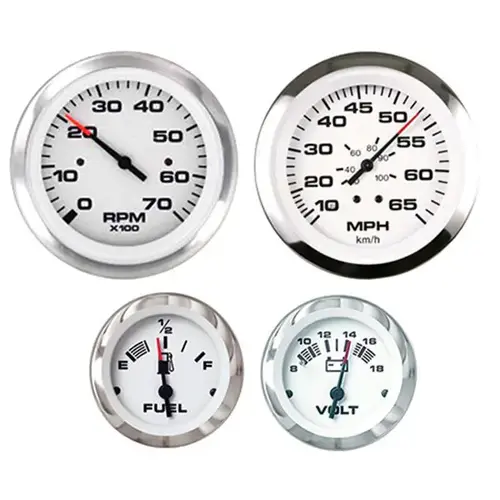 Lido Pro Series Outboard 4 Gauge Set White Lido Pro Series Outboard 4 Gauge Set White