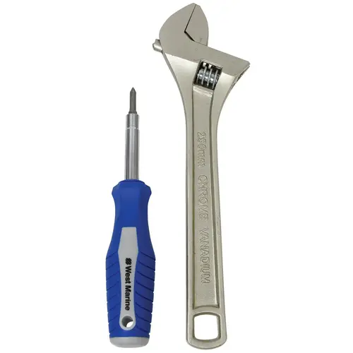10" Adjustable Wrench & 6-in-1 Driver Set 10" Adjustable Wrench & 6-in-1 Driver Set