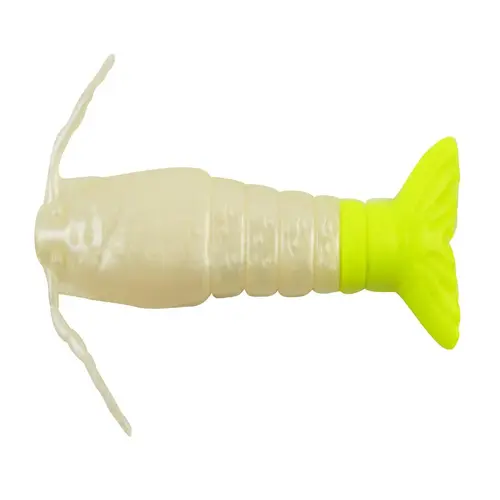 Gulp! Alive! Saltwater Shrimp Pearl White/Chartreuse Gulp! Alive! Saltwater Shrimp Pearl White/Chartreuse