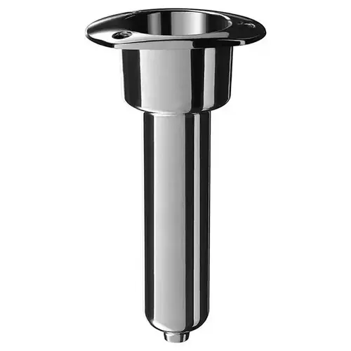 Combination Rod and Cup Holder, Oval Top, 0 degree, NPT Drain Fitting Silver Combination Rod and Cup Holder, Oval Top, 0 degree, NPT Drain Fitting Silver
