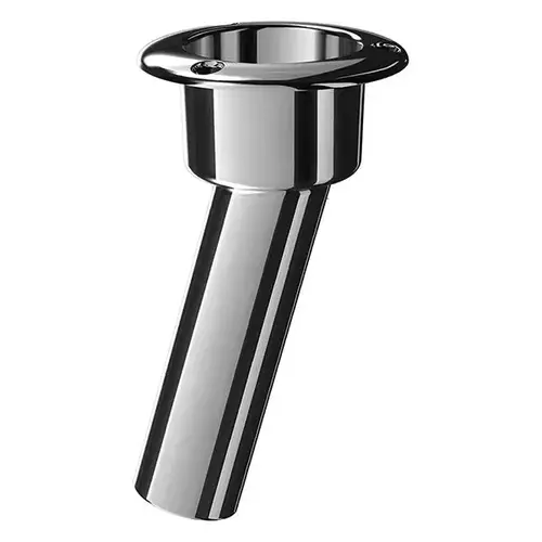 Combination Rod and Cup Holder, Round Top, 15 degree, Open at Bottom Silver Combination Rod and Cup Holder, Round Top, 15 degree, Open at Bottom Silver