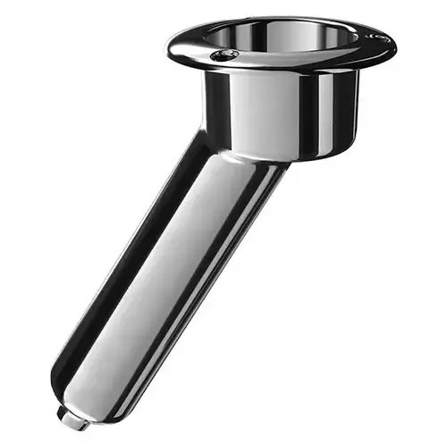 Combination Rod and Cup Holder, Round Top, 30 degree, NPT Drain Fitting Silver Combination Rod and Cup Holder, Round Top, 30 degree, NPT Drain Fitting Silver