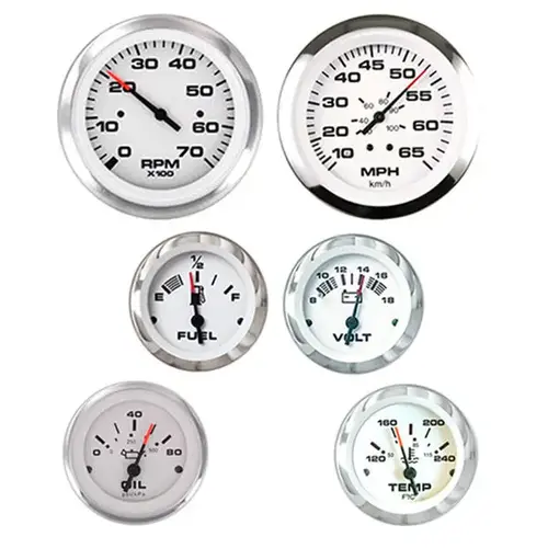 Lido Pro Series Inboard/Sterndrive 6 Gauge Set White Lido Pro Series Inboard/Sterndrive 6 Gauge Set White