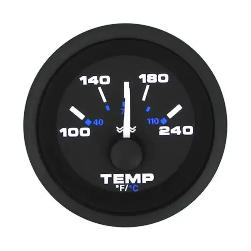 Premier Pro Series Water Temperature Gauge, IB/OB Black Premier Pro Series Water Temperature Gauge, IB/OB Black