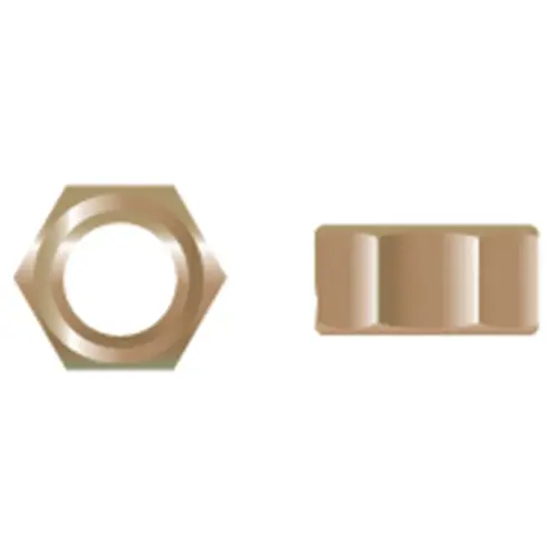 3/8-16 Silicon Bronze Hex Nuts, 100-Pack 3/8-16 Silicon Bronze Hex Nuts, 100-Pack