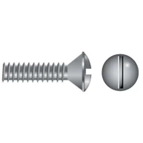 10-24 X 2" Stainless Steel Slotted Oval Head Coarse Thread Machine Screws, 50-Pack 10-24 X 2" Stainless Steel Slotted Oval Head Coarse Thread Machine Screws, 50-Pack