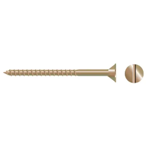 8" X 1" Silicon Bronze Slotted Flat-Head Wood Screws, 100-Pack 8" X 1" Silicon Bronze Slotted Flat-Head Wood Screws, 100-Pack
