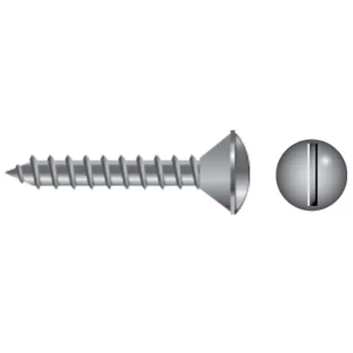 #6 X 3/4" Stainless Steel Slotted Oval-Head Tapping Screws, 100-Pack #6 X 3/4" Stainless Steel Slotted Oval-Head Tapping Screws, 100-Pack