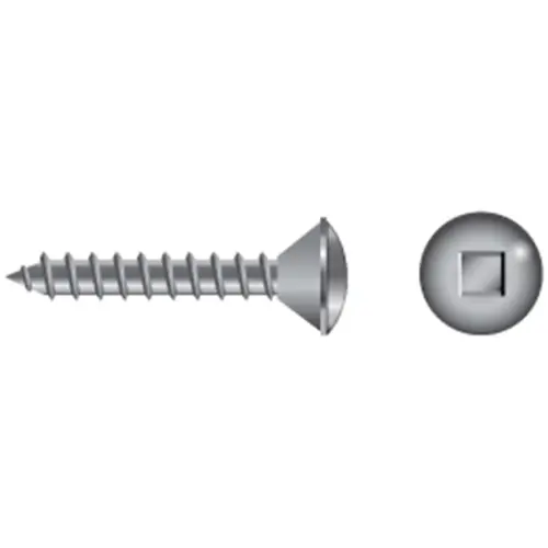 #10 X 1 1/4" Stainless Steel Square Drive Oval-Head Tapping Screws, 100-Pack #10 X 1 1/4" Stainless Steel Square Drive Oval-Head Tapping Screws, 100-Pack