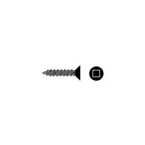 #12 X 1 1/2" Stainless Steel Square Drive Flat-Head Tapping Screws, 100-Pack #12 X 1 1/2" Stainless Steel Square Drive Flat-Head Tapping Screws, 100-Pack