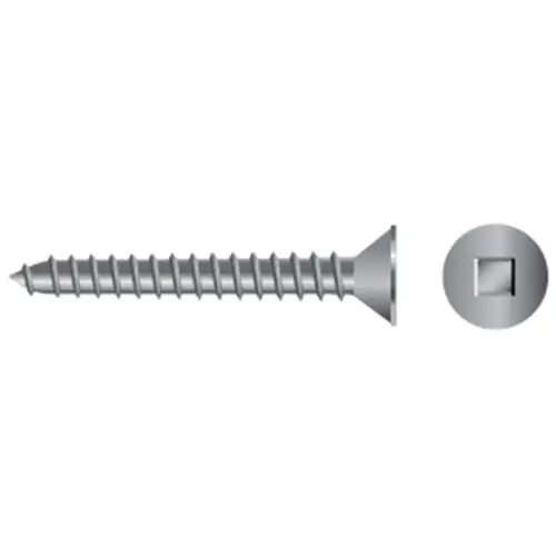 #10 X 2" Stainless Steel Square Drive Flat-Head Tapping Screws, 100-Pack #10 X 2" Stainless Steel Square Drive Flat-Head Tapping Screws, 100-Pack
