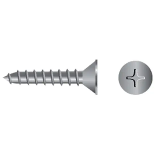 #8 X 3" Stainless Steel Phillips Flat-Head Tapping Screws, 50-Pack #8 X 3" Stainless Steel Phillips Flat-Head Tapping Screws, 50-Pack