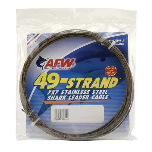 49-Strand Stainless Shark Leader Cable, Camo Brown, 400 lbs. 49-Strand Stainless Shark Leader Cable, Camo Brown, 400 lbs.