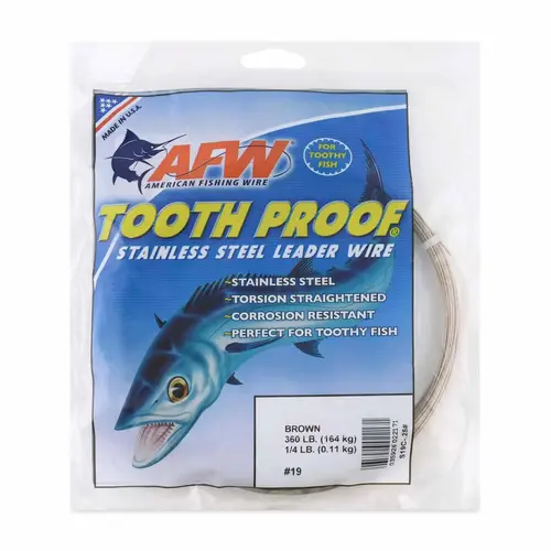Tooth Proof Stainless Steel Single Strand Leader Wire Tooth Proof Stainless Steel Single Strand Leader Wire