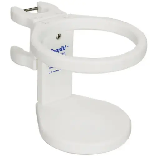 Pivoting Single Cup Holder White Pivoting Single Cup Holder White