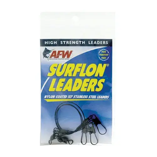 18" Surflon Nylon Coated Leaders, 3-Pack Black 18" Surflon Nylon Coated Leaders, 3-Pack Black