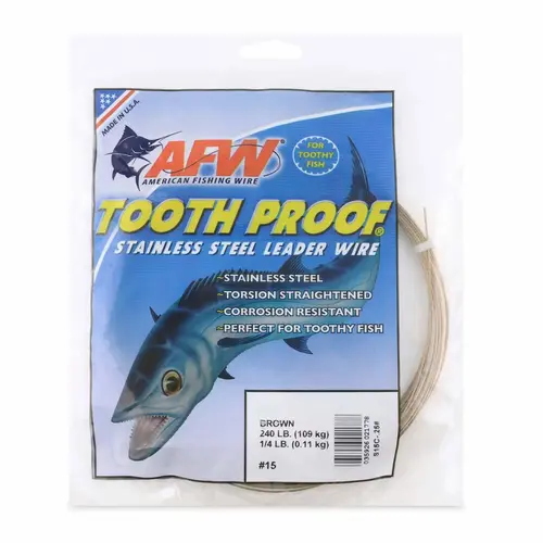 Tooth Proof Stainless Steel Single Strand Leader Wire Tooth Proof Stainless Steel Single Strand Leader Wire