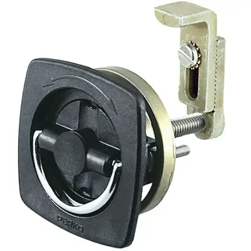 PERKO Non-Locking Flush Latch - Chrome/Black with Offset Cam Bar PERKO Non-Locking Flush Latch - Chrome/Black with Offset Cam Bar