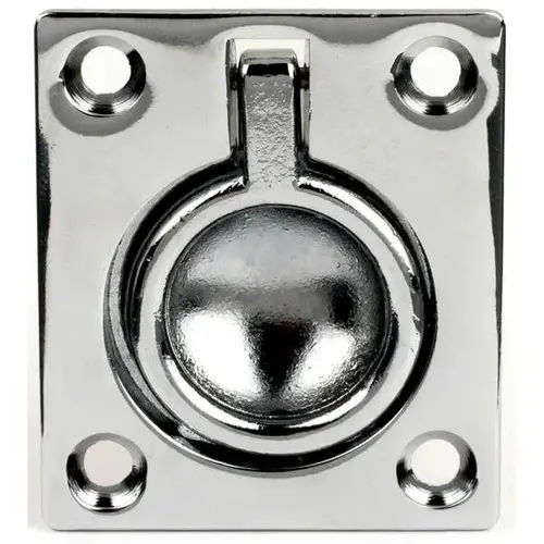 Chrome-Plated Flush Pull Latch, 1 1/2" x 1 3/4" Chrome-Plated Flush Pull Latch, 1 1/2" x 1 3/4"