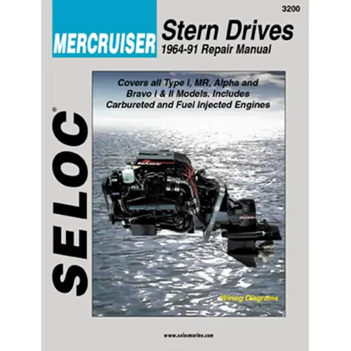 Repair Manual - MerCruiser Type 1, Alpha/MR, Bravo I, II 1964-1991, 4Cyl., V6, V8, All HP Repair Manual - MerCruiser Type 1, Alpha/MR, Bravo I, II 1964-1991, 4Cyl., V6, V8, All HP