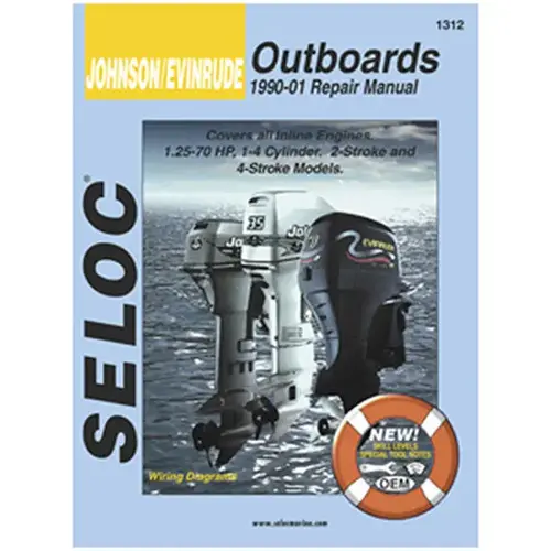 Repair Manual - Johnson Evinrude Outboards, 1990-2001, All inline engines, 1.25-70HP Repair Manual - Johnson Evinrude Outboards, 1990-2001, All inline engines, 1.25-70HP