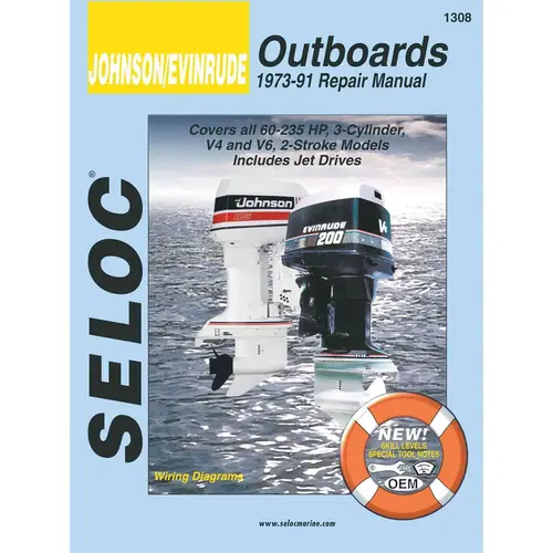 Repair Manual - Johnson/Evinrude Outboard 1973-1991, 3 Cyl., V4, V6, 60-235 HP Repair Manual - Johnson/Evinrude Outboard 1973-1991, 3 Cyl., V4, V6, 60-235 HP