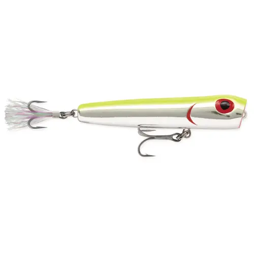 Rattlin' Saltwater Chug Bug Metallic Silver / Chartreuse Back Rattlin' Saltwater Chug Bug Metallic Silver / Chartreuse Back