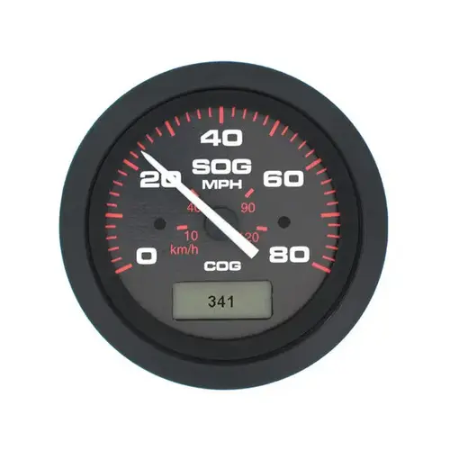 Amega Series GPS Speedometer, 80 mph Black Amega Series GPS Speedometer, 80 mph Black