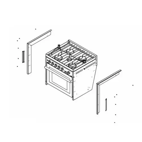 Three- & Four-Burner Gimbaled Propane Range Trim Kit Three- & Four-Burner Gimbaled Propane Range Trim Kit