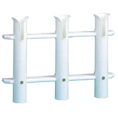 Polypropylene Three-Tube Tournament Rod Holder White Polypropylene Three-Tube Tournament Rod Holder White