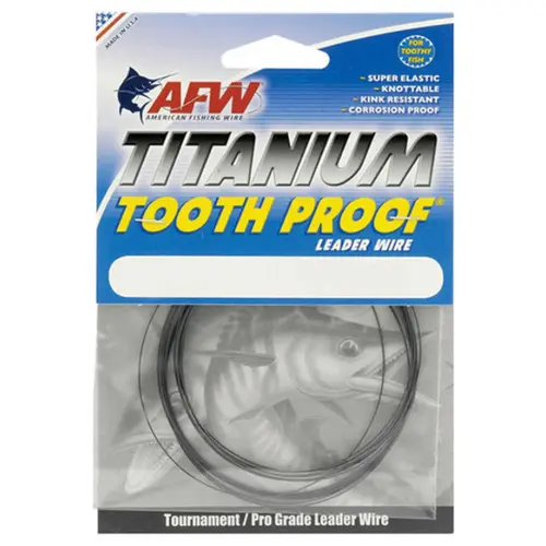 Titanium Tooth Proof Single Strand Wire Leader, Black Oxide Titanium Tooth Proof Single Strand Wire Leader, Black Oxide