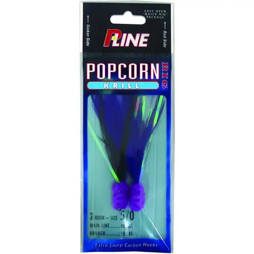 Popcorn Krill 2 Hook Bottom Fish Rig, 5/0 Popcorn Krill 2 Hook Bottom Fish Rig, 5/0