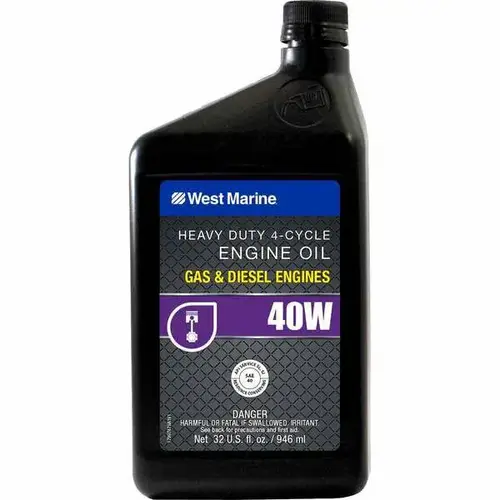 40W 4 Stroke Conventional Heavy Duty Marine Engine Oil, 1 Quart 40W 4 Stroke Conventional Heavy Duty Marine Engine Oil, 1 Quart