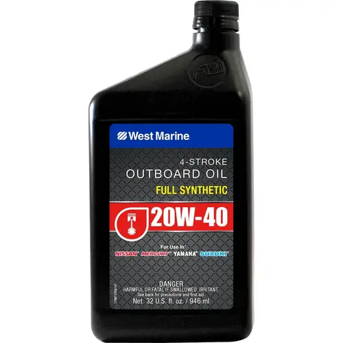 20W-40 4 Stroke Full Synthetic Marine Engine Oil, 1 Quart 20W-40 4 Stroke Full Synthetic Marine Engine Oil, 1 Quart