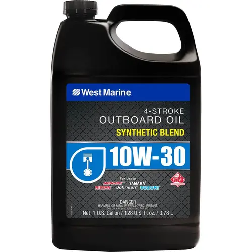 10W-30 4 Stroke Synthetic Blend Marine Engine Oil, 1 Gallon 10W-30 4 Stroke Synthetic Blend Marine Engine Oil, 1 Gallon