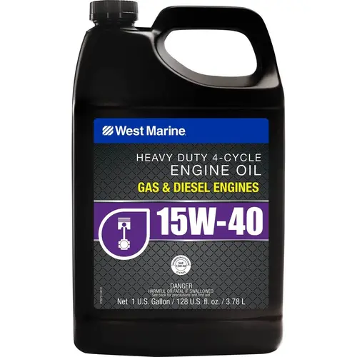 15W-40 4 Stroke Conventional Heavy Duty Marine Engine Oil, 1 Gallon 15W-40 4 Stroke Conventional Heavy Duty Marine Engine Oil, 1 Gallon