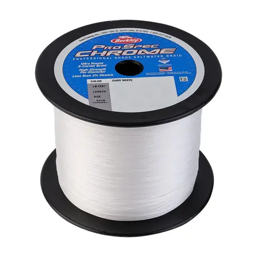 Braided Fishing Line, 40 lb Test, 2500 Yard, White Braided Fishing Line, 40 lb Test, 2500 Yard, White