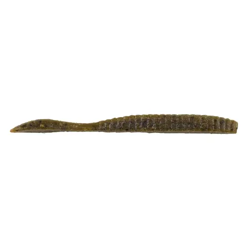 PowerBait MaxScent Flat Worm Soft Plastic Fishing Bait, 3.6 inch, Green Pumpkin PowerBait MaxScent Flat Worm Soft Plastic Fishing Bait, 3.6 inch, Green Pumpkin