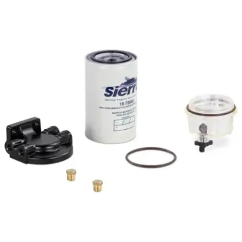 Fuel Water Separator Kit 10 Micron 1/4" Aluminum Head w/plastic bowl Fuel Water Separator Kit 10 Micron 1/4" Aluminum Head w/plastic bowl