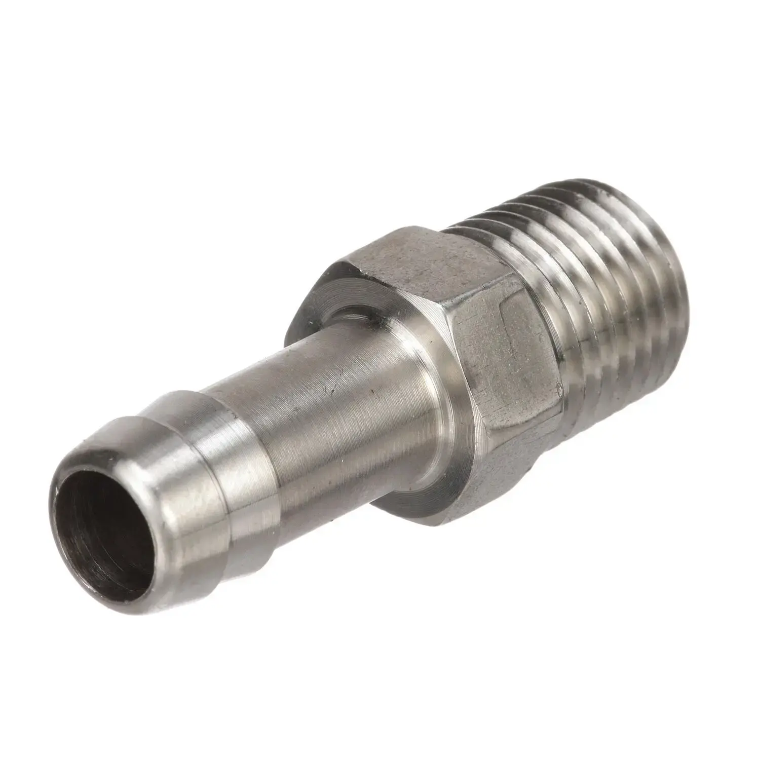 Quicksilver Stainless Steel Fuel Tank 1/4 NPT Thread Fitting w/ 5/16 (8mm) Barb 8M0058419