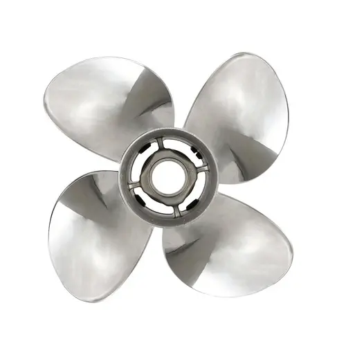 Quicksilver Q4 13" Diameter X 17" Pitch, 4-Blade Stainless Steel Propeller, Right Hand Rotation Quicksilver Q4 13" Diameter X 17" Pitch, 4-Blade Stainless Steel Propeller, Right Hand Rotation