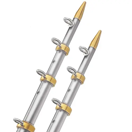 Silver/Gold Outrigger, 1-1/8" Base Size, 15 ft Length Silver/Gold Outrigger, 1-1/8" Base Size, 15 ft Length