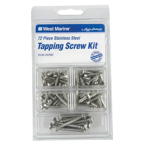 Stainless Steel Phillips Tapping Screw Kit 72-Pack Stainless Steel Phillips Tapping Screw Kit 72-Pack