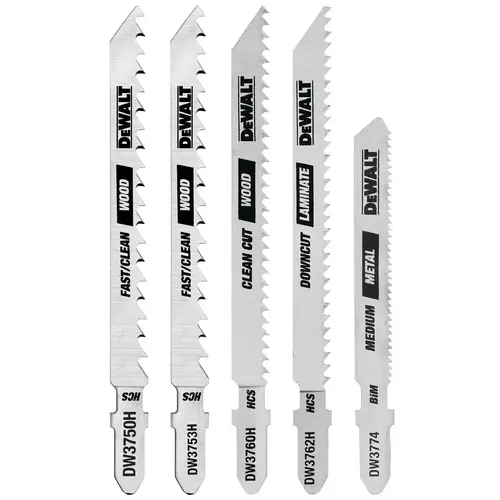 DEWALT Jigsaw Blades Set, T-Shank, 5-Piece DEWALT Jigsaw Blades Set, T-Shank, 5-Piece