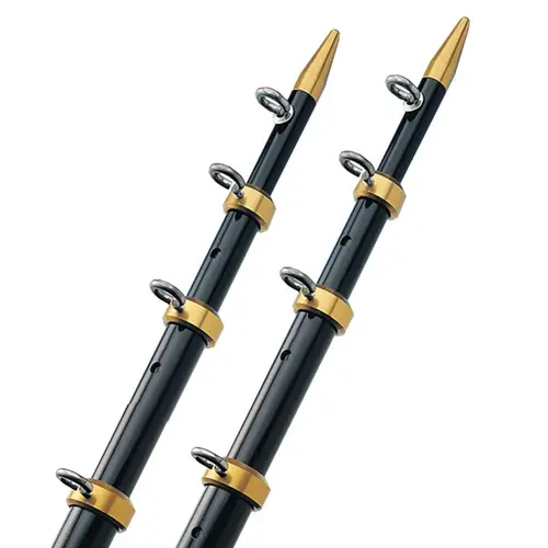 Black/Gold Outrigger, 1-1/8" Base Size, 15 ft Length Black/Gold Outrigger, 1-1/8" Base Size, 15 ft Length