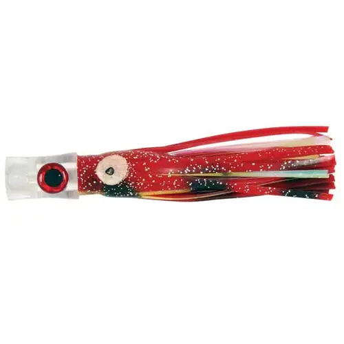 Stubby Bubbler, Un-Rigged Deepwater Trolling Lure, Black/Red/Pearl Stubby Bubbler, Un-Rigged Deepwater Trolling Lure, Black/Red/Pearl