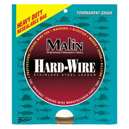Hard-Wire Stainless Steel Leader, 42 ft, 0.018 Dia 80Lb Coffee Hard-Wire Stainless Steel Leader, 42 ft, 0.018 Dia 80Lb Coffee