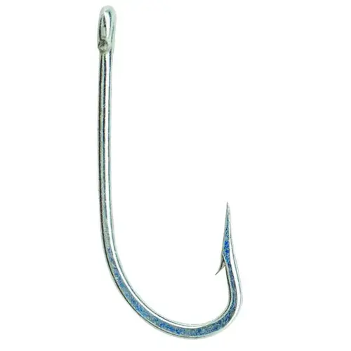 O'Shaughnessy Hook, Duratin Coated, Size 4, 10-Pack Silver O'Shaughnessy Hook, Duratin Coated, Size 4, 10-Pack Silver