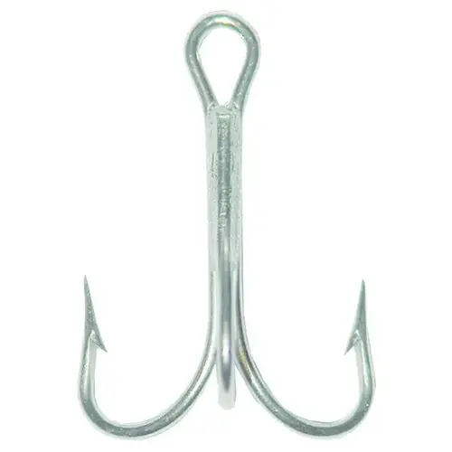 Classic Treble Hook, Duratin Coated, Size 4, 25-Pack Silver Classic Treble Hook, Duratin Coated, Size 4, 25-Pack Silver