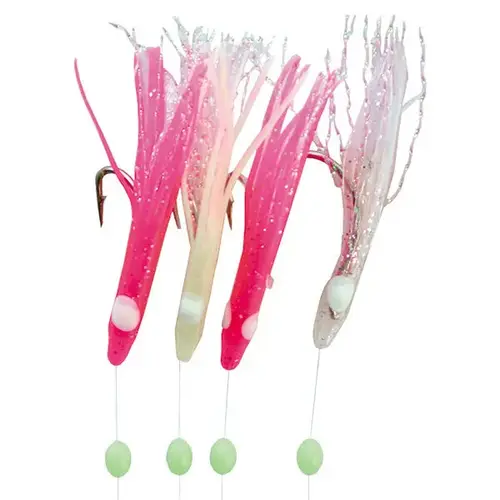 Squid-Bait Sabiki Pink / White / Glitter Squid-Bait Sabiki Pink / White / Glitter
